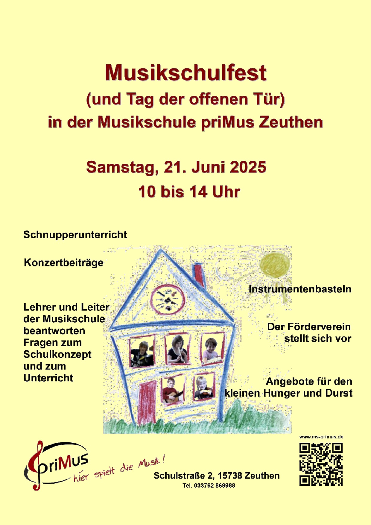 Plakat zum Musikschulfest 2025