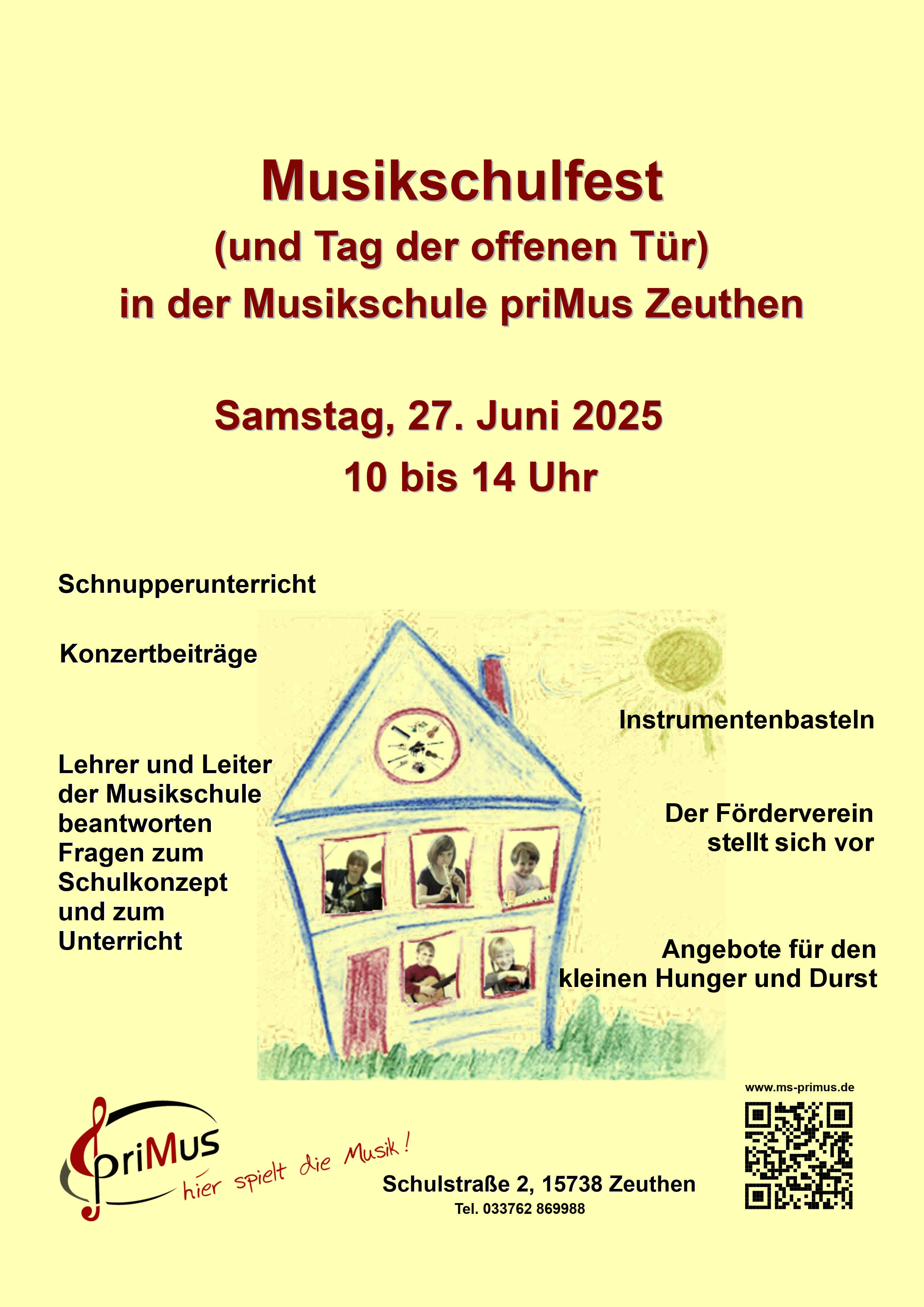 Plakat zum Musikschulfest 2026